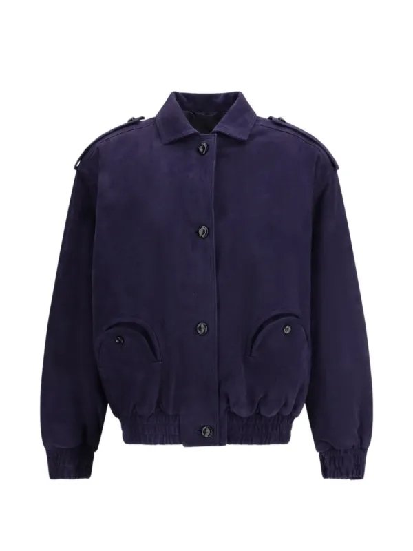 Blazé Milano Charlie Epaulettes Bomber Jacket | Blue | FARFETCH