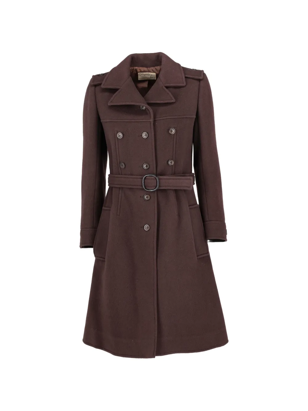Courrèges Pre-Owned single-breasted coat - Brown