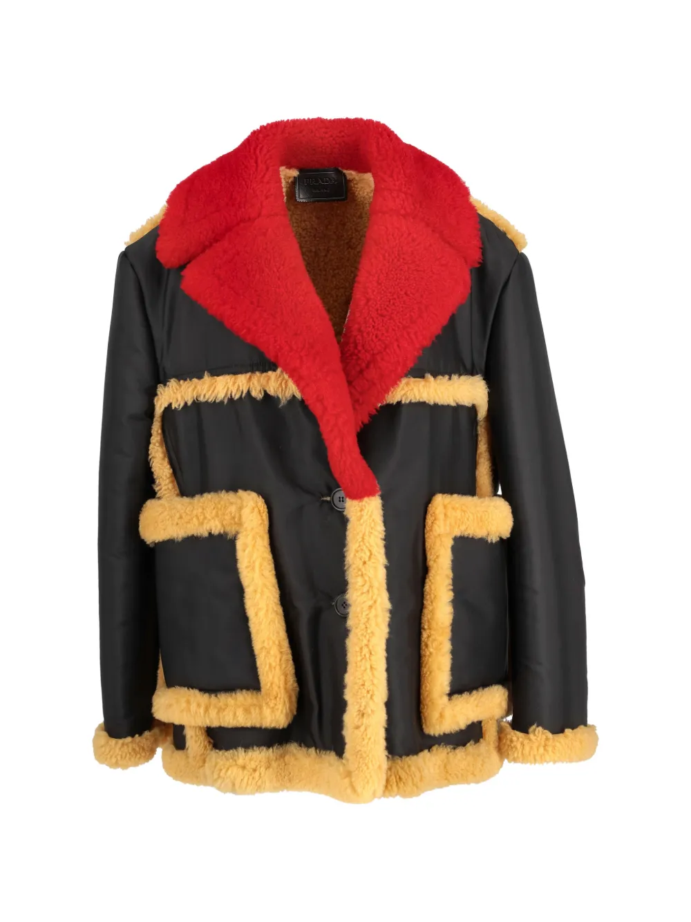 Prada Pre-Owned shearling jacket - Nero