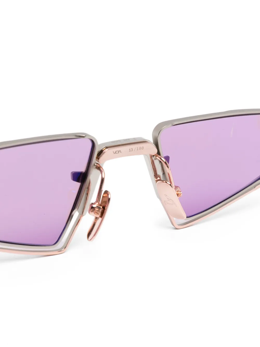  Voa Collective Padma Geometric-frame Sunglasses - Silver 