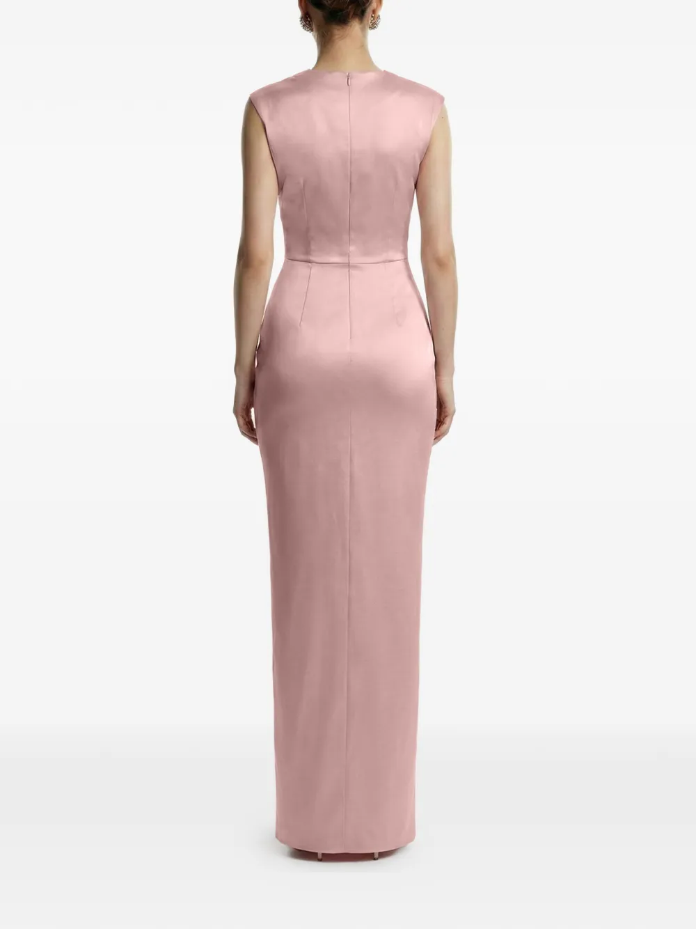 FRAMBOISE Antonia jurk met V-hals en gedraaid detail Roze