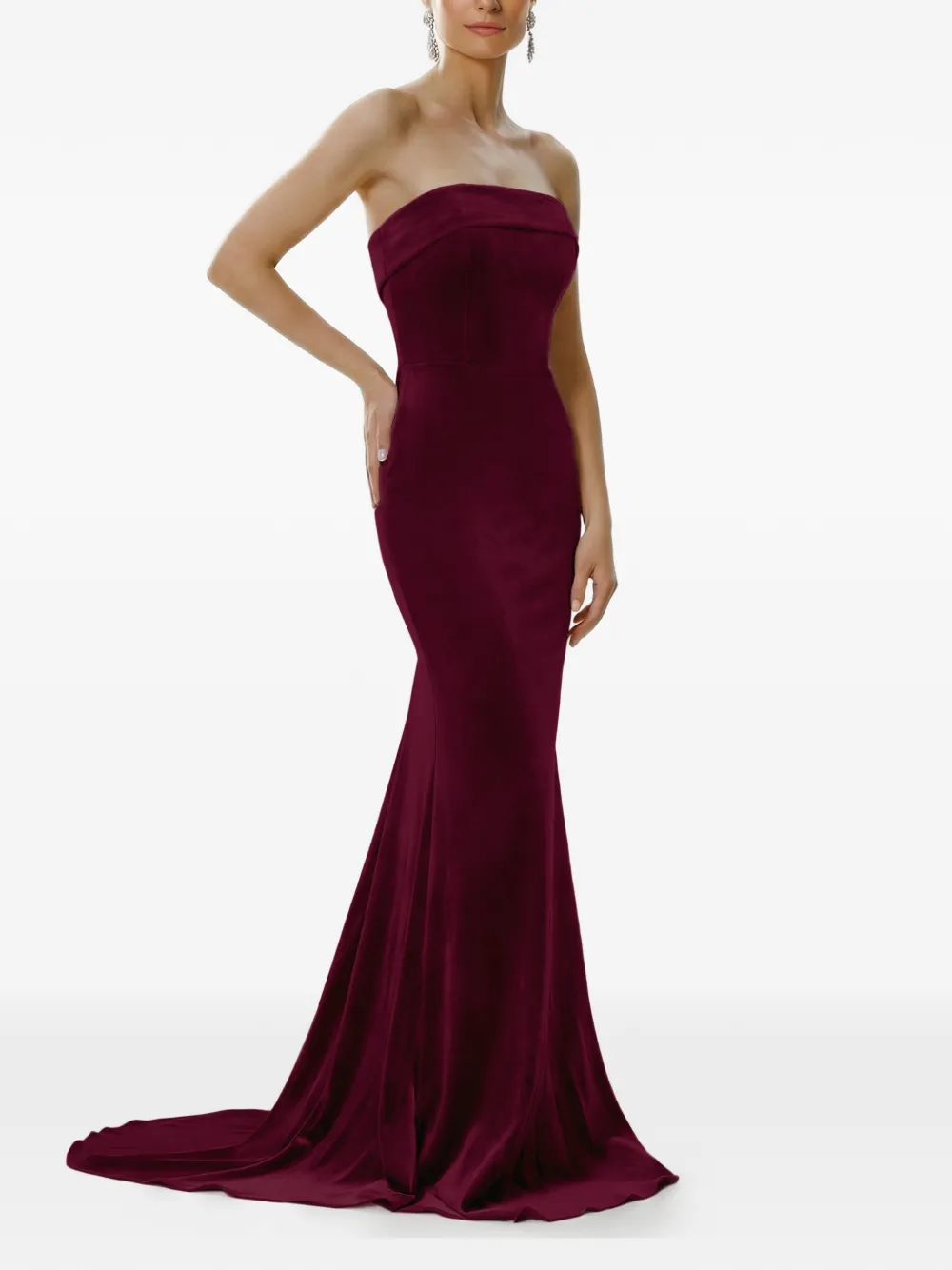  Framboise Strapless Amos Dress - Red 