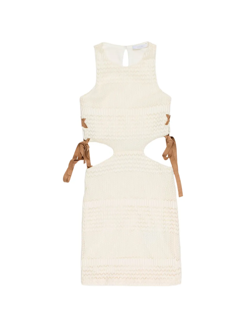 Miss Grant Kids cut-out dress - Toni neutri