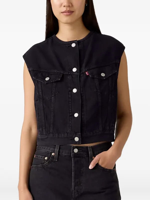 collarless dress shirt with vest Your Vest With No Jacket Look is Making Me Nauseous
