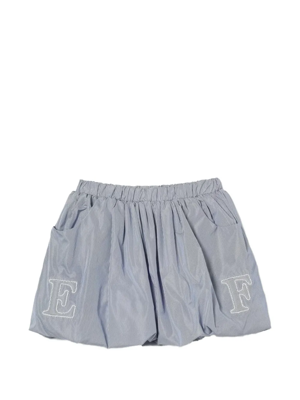 Elisabetta Franchi La Mia Bambina logo-embroidered skirt - Blu