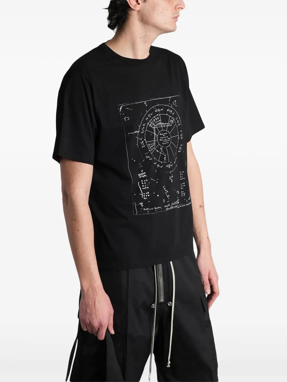 Rick Owens T-shirt met print Zwart