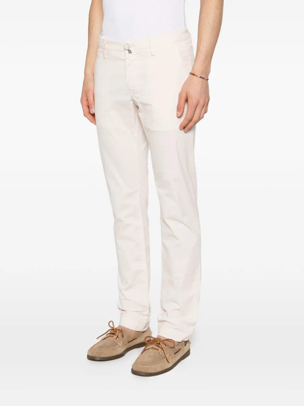 Jacob Cohën Broek met knoopsluiting Beige