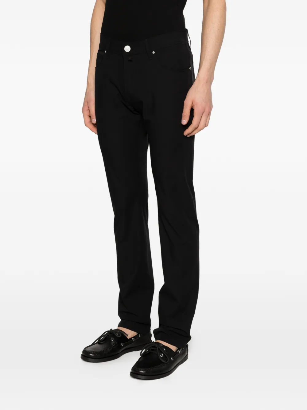 Jacob Cohën Broek met riemlussen Zwart