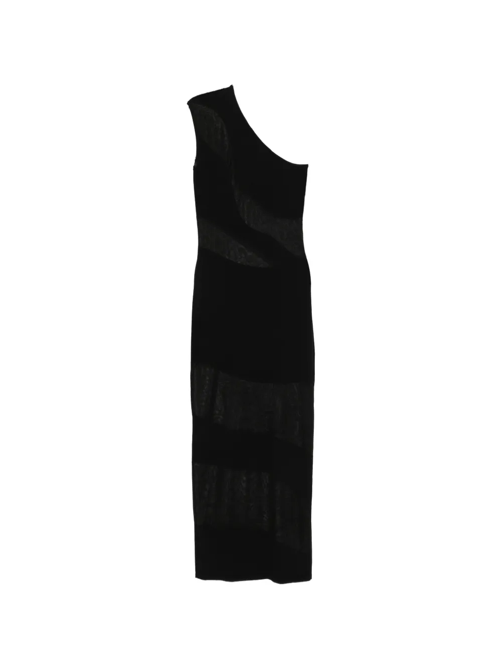 Federica Tosi Asymmetrische midi-jurk met vlakken Zwart