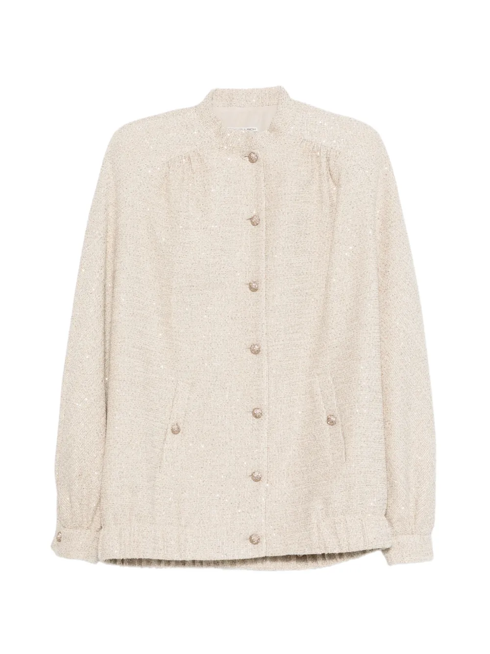 Alessandra Rich buttoned embellished jacket - Nude