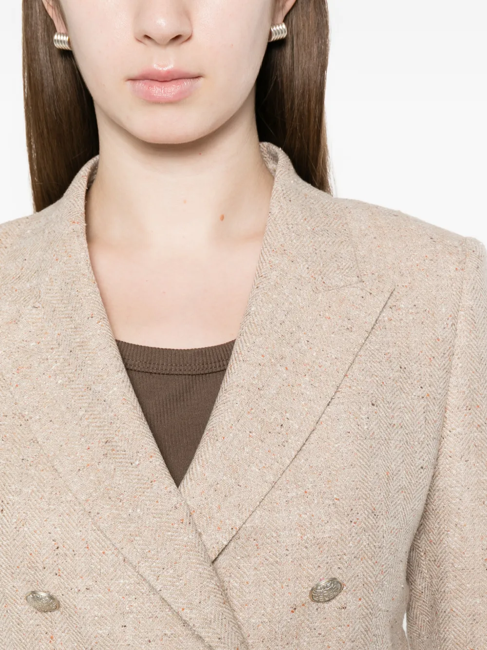 Tagliatore Jack met dubbele rij knopen Beige
