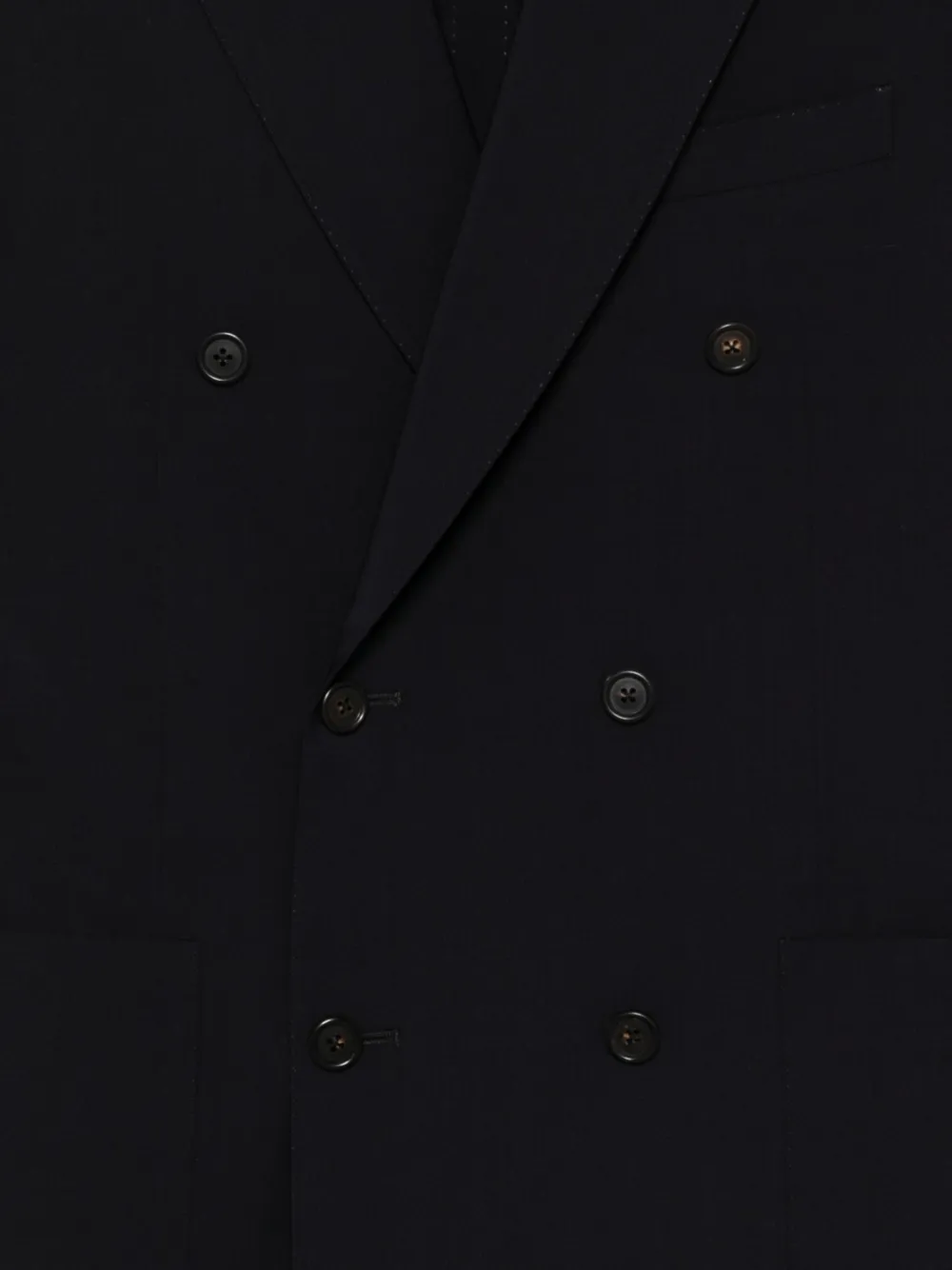 Corneliani Pak met dubbele rij knopen en puntige revers Blauw