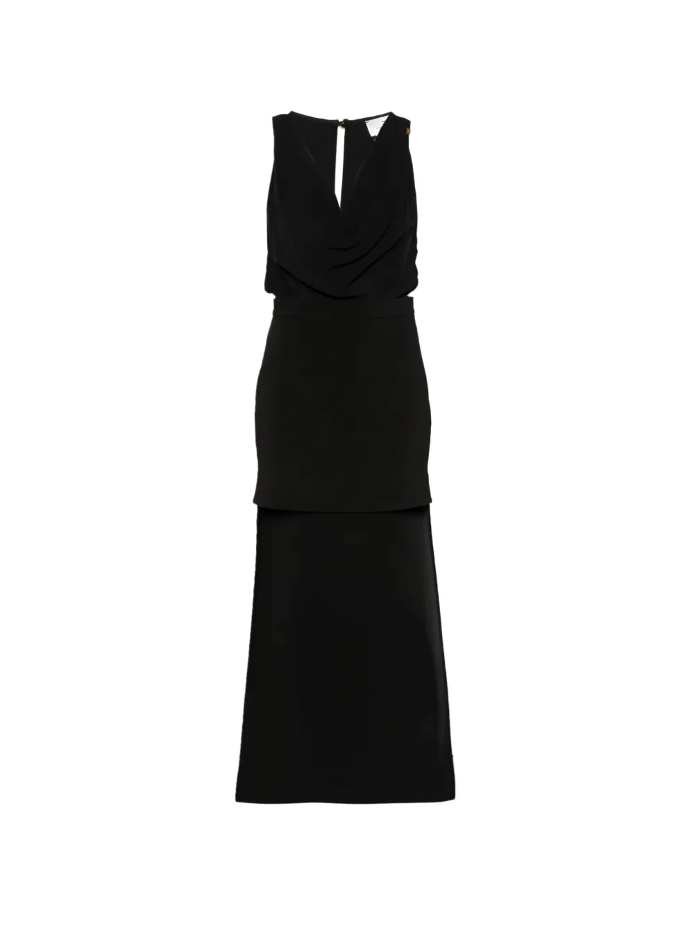 Elisabetta Franchi sleeveless asymmetric dress - Nero