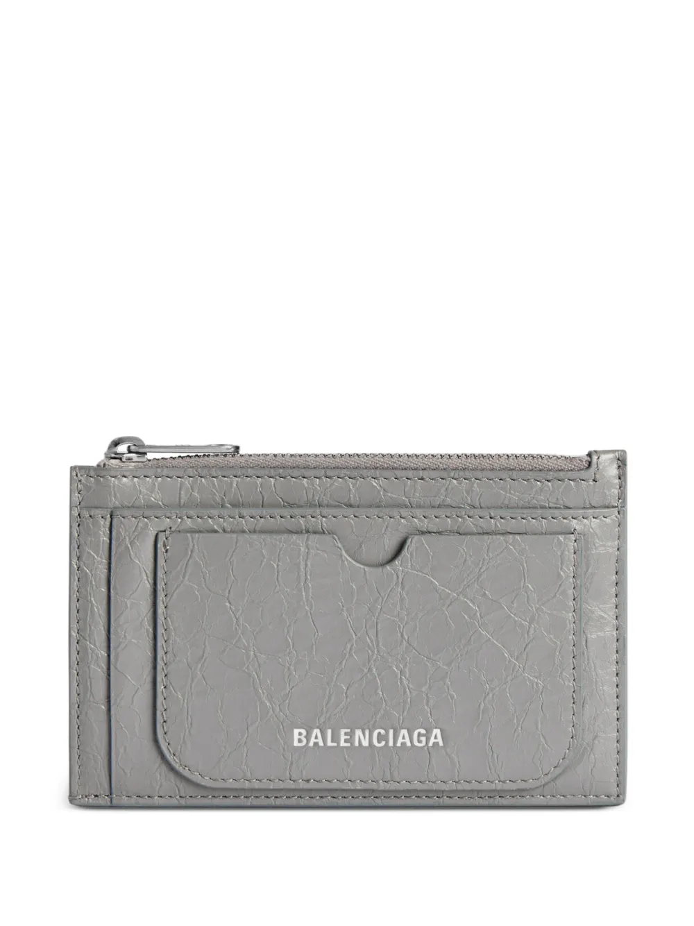 Balenciaga Superbusy ziped card holder - Grigio