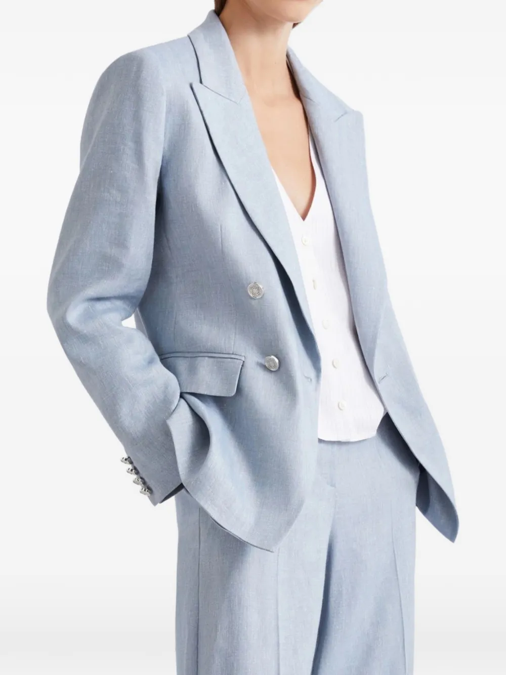  Marella Double-breasted Blazer - Blue 