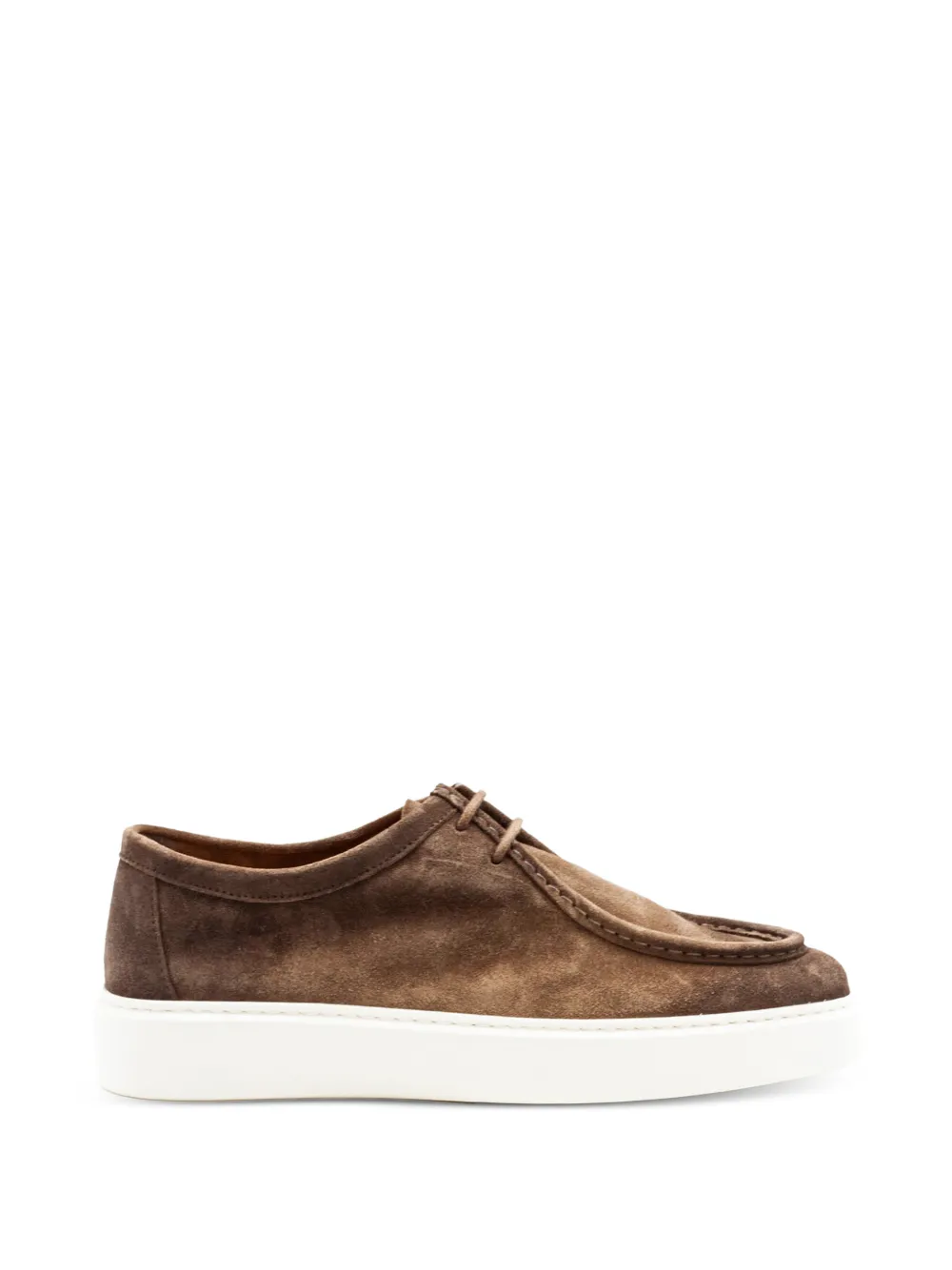 Doucal's stitching lace-up sneakers | Brown | Image 1