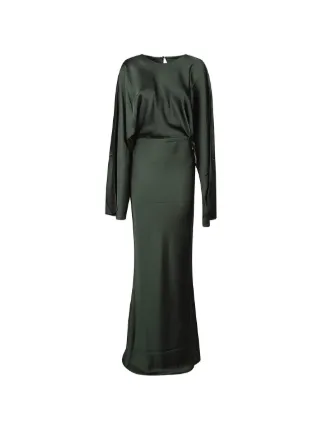 norma kamali green dress Reverse Obie long-sleeved Maxi | Fitted & Mermaid