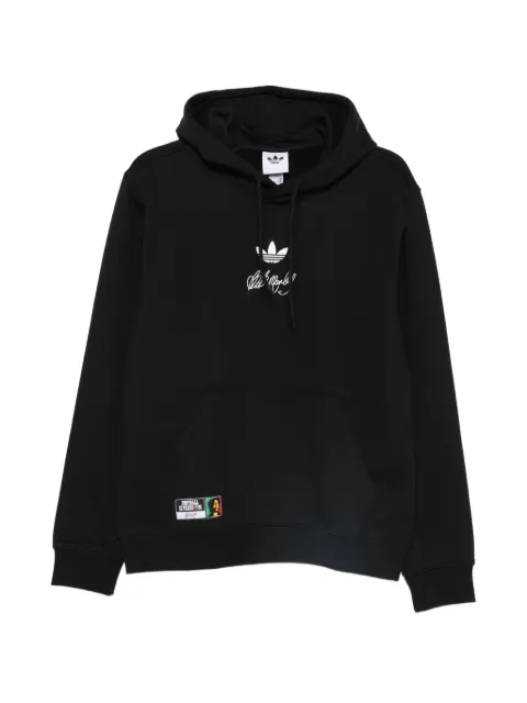 adidas hooded logo detail hoodie 