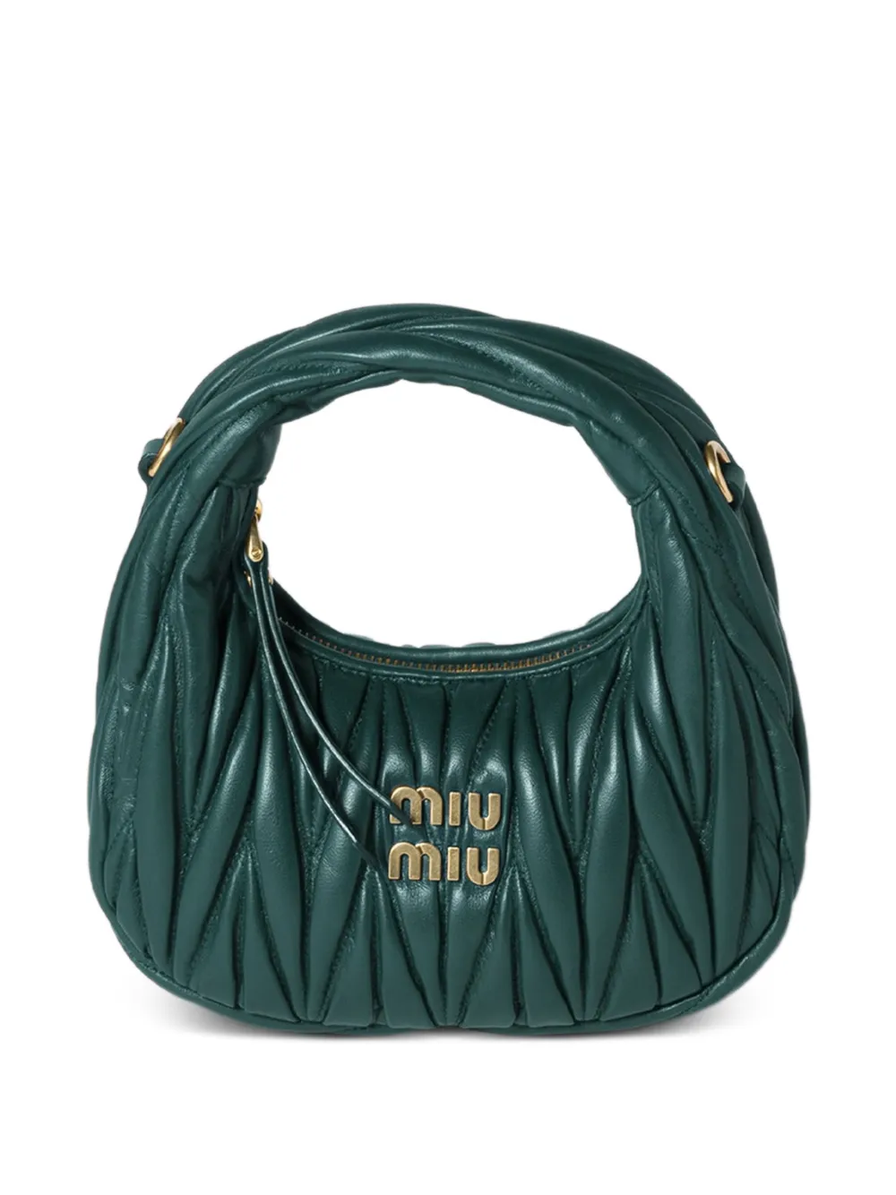 Miu Miu Wander matelassé nappa leather mini-bag - Green