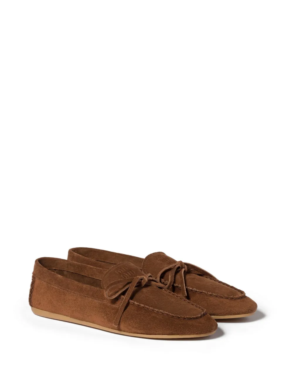 Miu Suède loafers Bruin