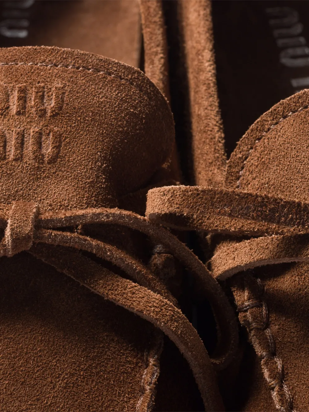 Miu Suède loafers Bruin