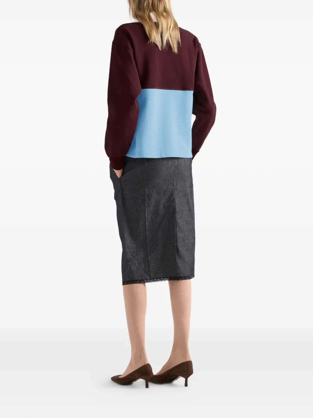 Prada Katoenen fleece poloshirt Rood