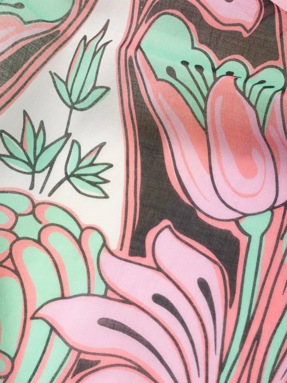  Prada Printed Cotton Beach Sarong - Green 