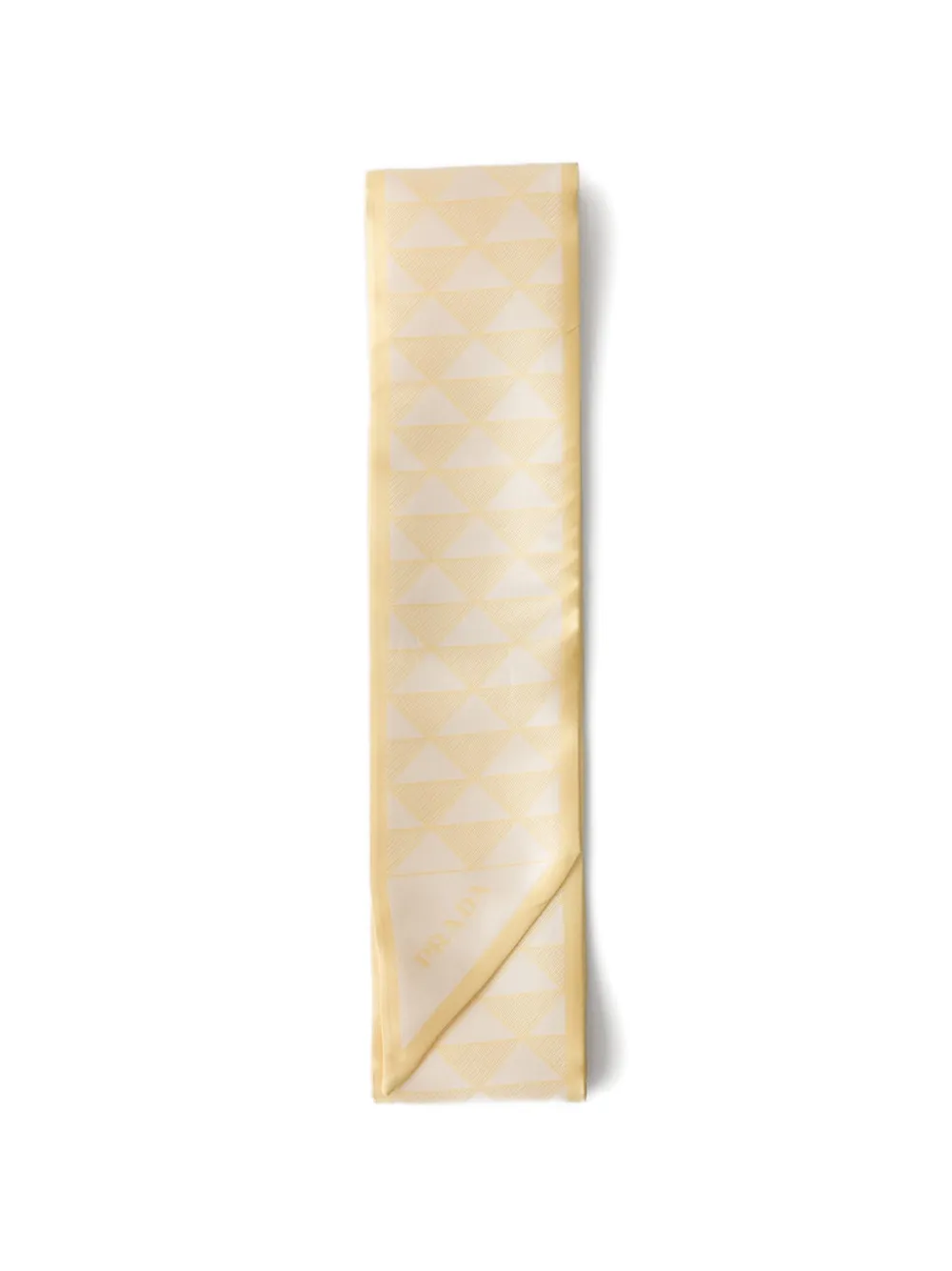  Prada Jacquard Silk Tie - Yellow 