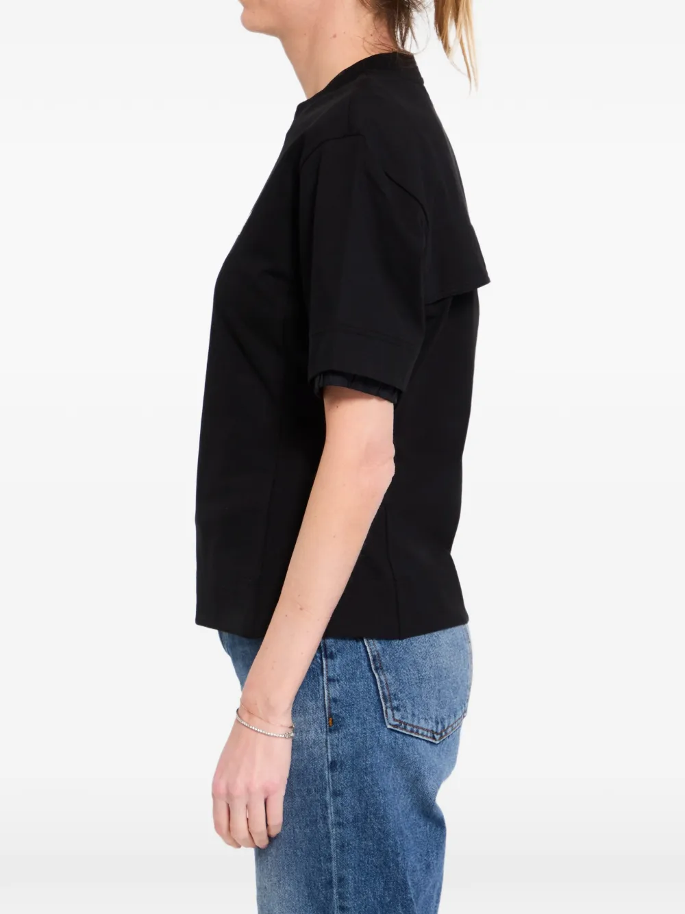 Moncler Grenoble T-shirt met logopatch Zwart
