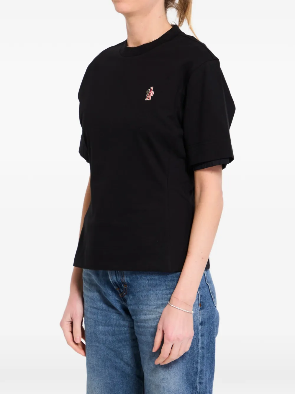 Moncler Grenoble T-shirt met logopatch Zwart