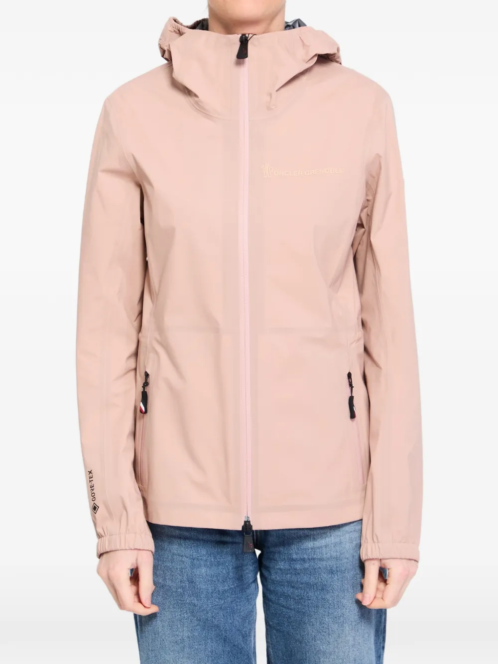 M*o様 MONCLER ピンク ロゴジャケット フード付き MONCLER（モンクレール） 中古 ダウンジャケット レディース ブランド