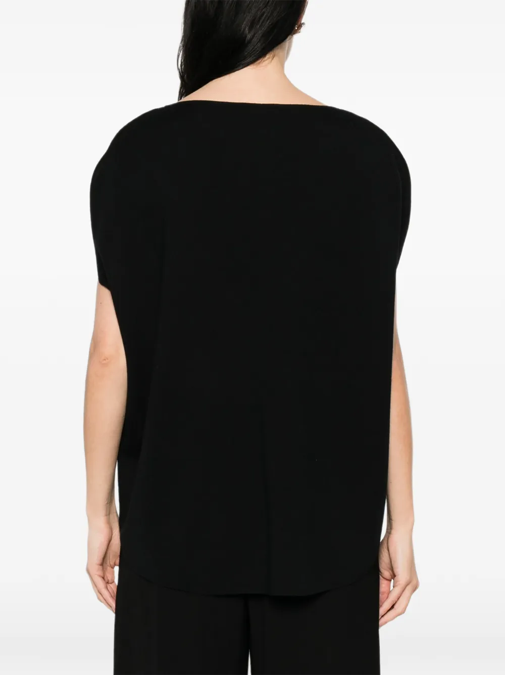 Allude Blouse met boothals Zwart