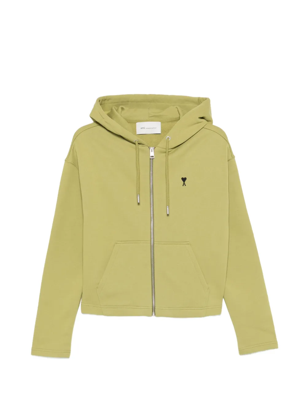 AMI Paris Ami De Coeur zip-up hoodie - Grün