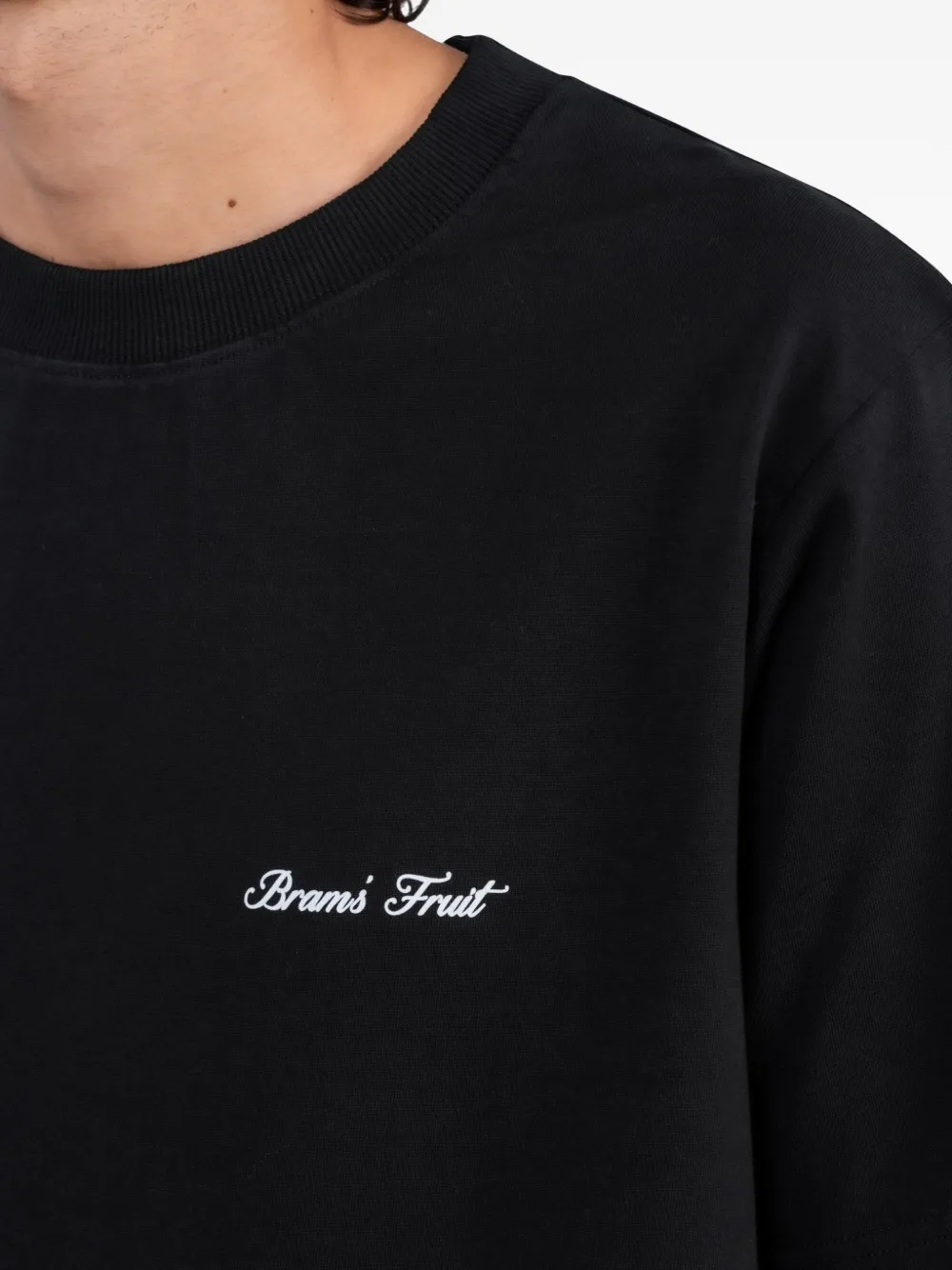 Bram s Fruit T-shirt met grafische handschoenprint Zwart