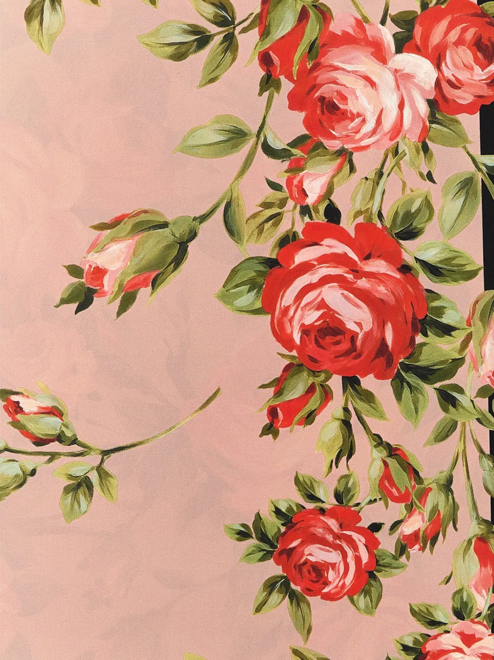 Dolce & Gabbana Zijden twill sjaal met roosprint Roze