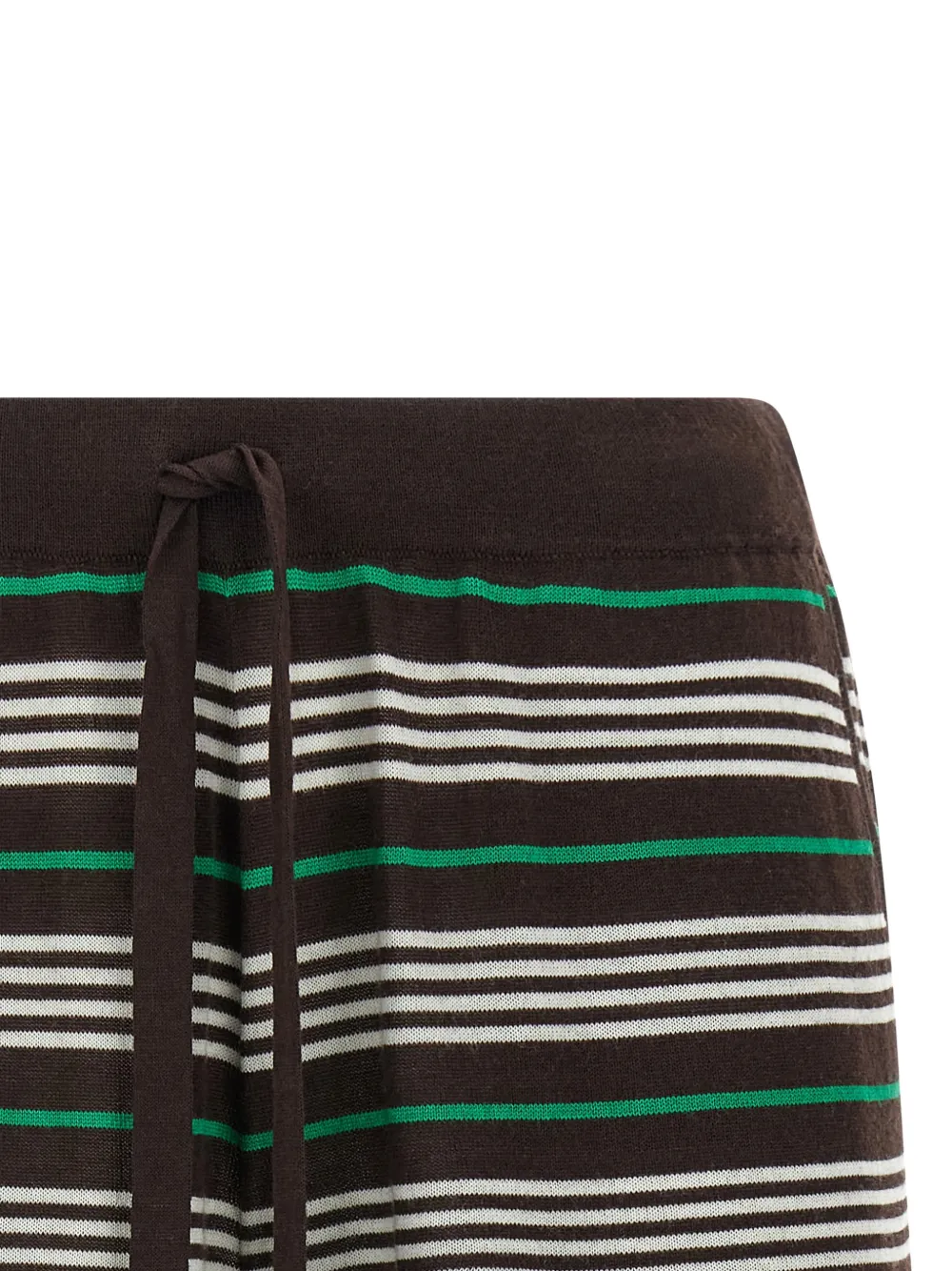  P.a.r.o.s.h. Striped Drawstring Shorts - Brown 