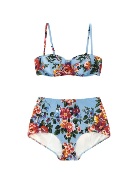 Dolce & Gabbana flower-print bikini set