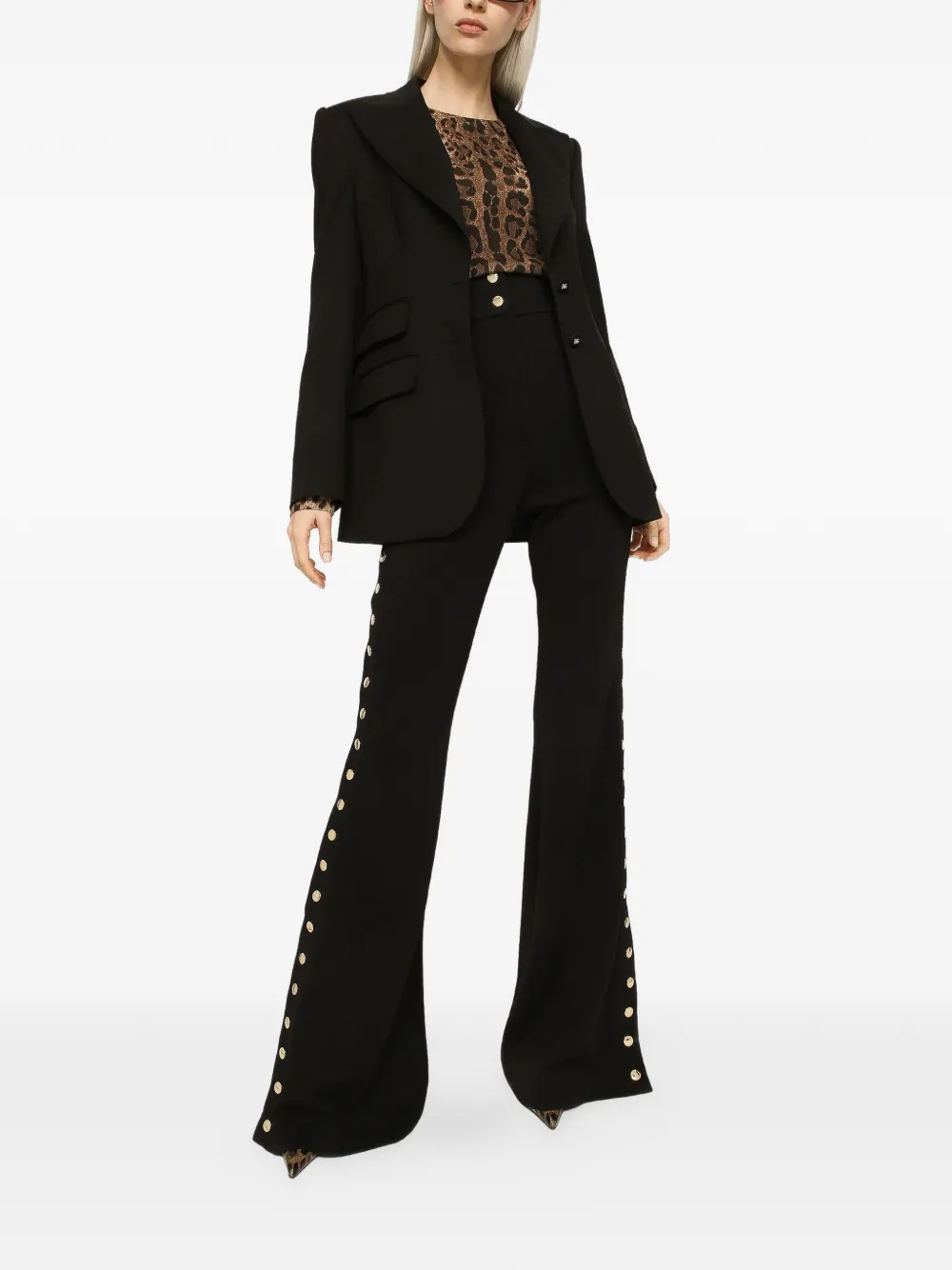 Dolce & Gabbana Turlington blazer met enkele rij knopen Zwart