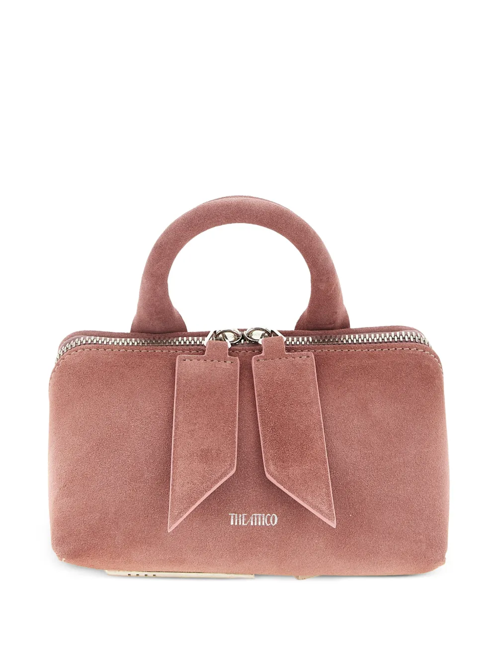 The Attico mini Friday embossed-logo handle bag - Rosa