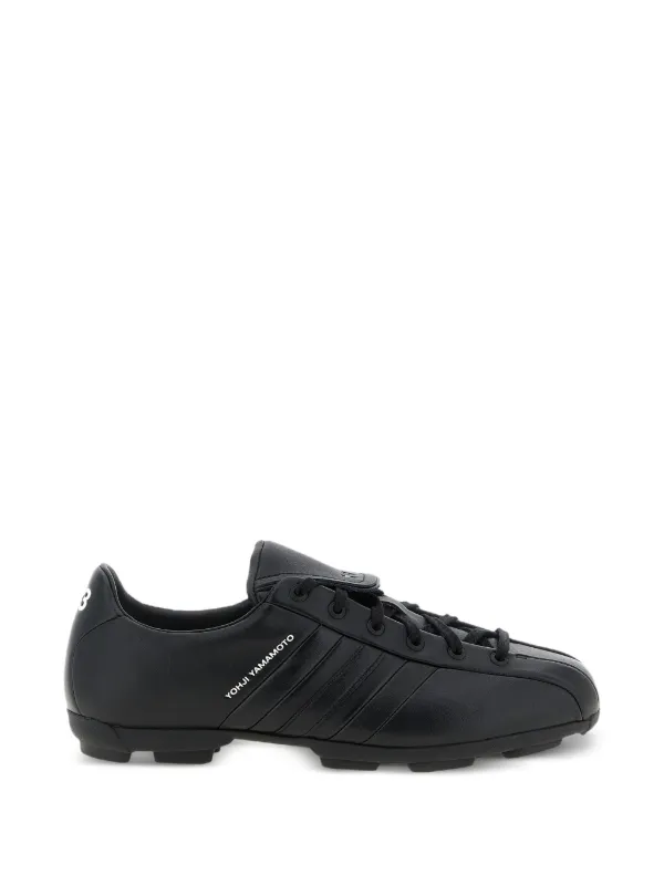 Y-3 Leather Athletic Sneakers | Black | FARFETCH