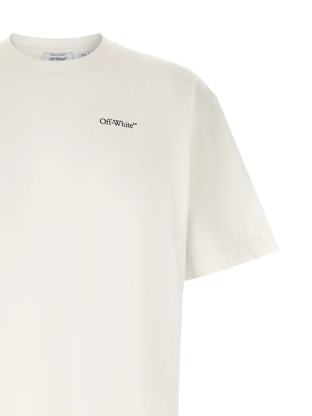 Off-White T-shirt met logo en pijl Beige