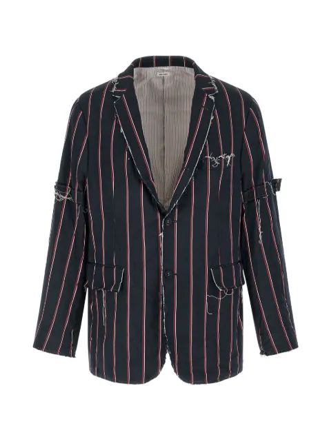 Thom Browne striped fringed blazer