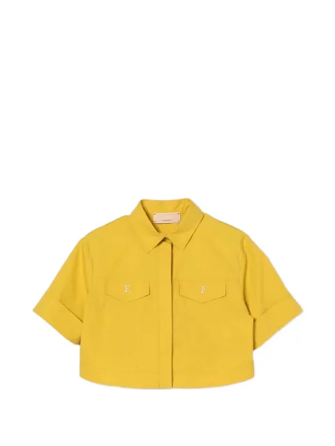 Elisabetta Franchi La Mia Bambina camisa corta con volantes