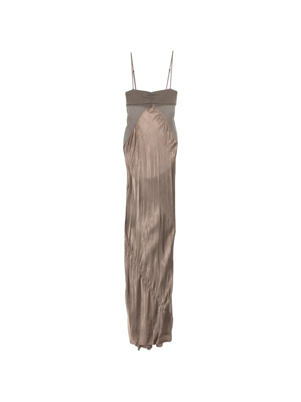 Rick Owens combo slip maxi dress - Marrone