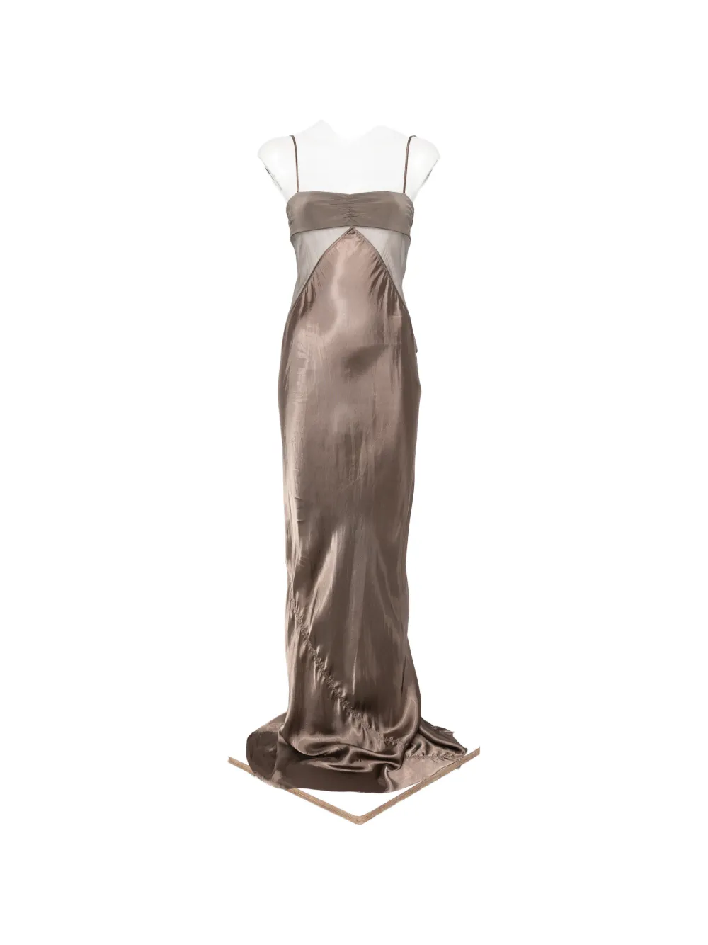 Rick Owens combo slip maxi dress - Marrone