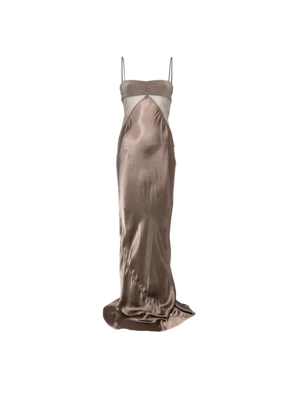Rick Owens combo slip maxi dress - Marrone