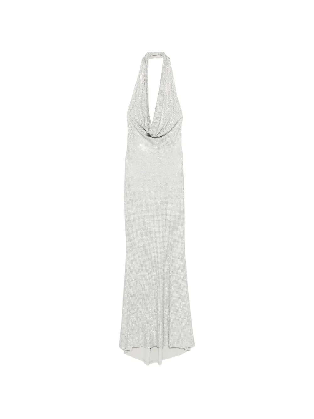 TWENTY FOURHAITCH Kuta halterneck maxi dress - Argento