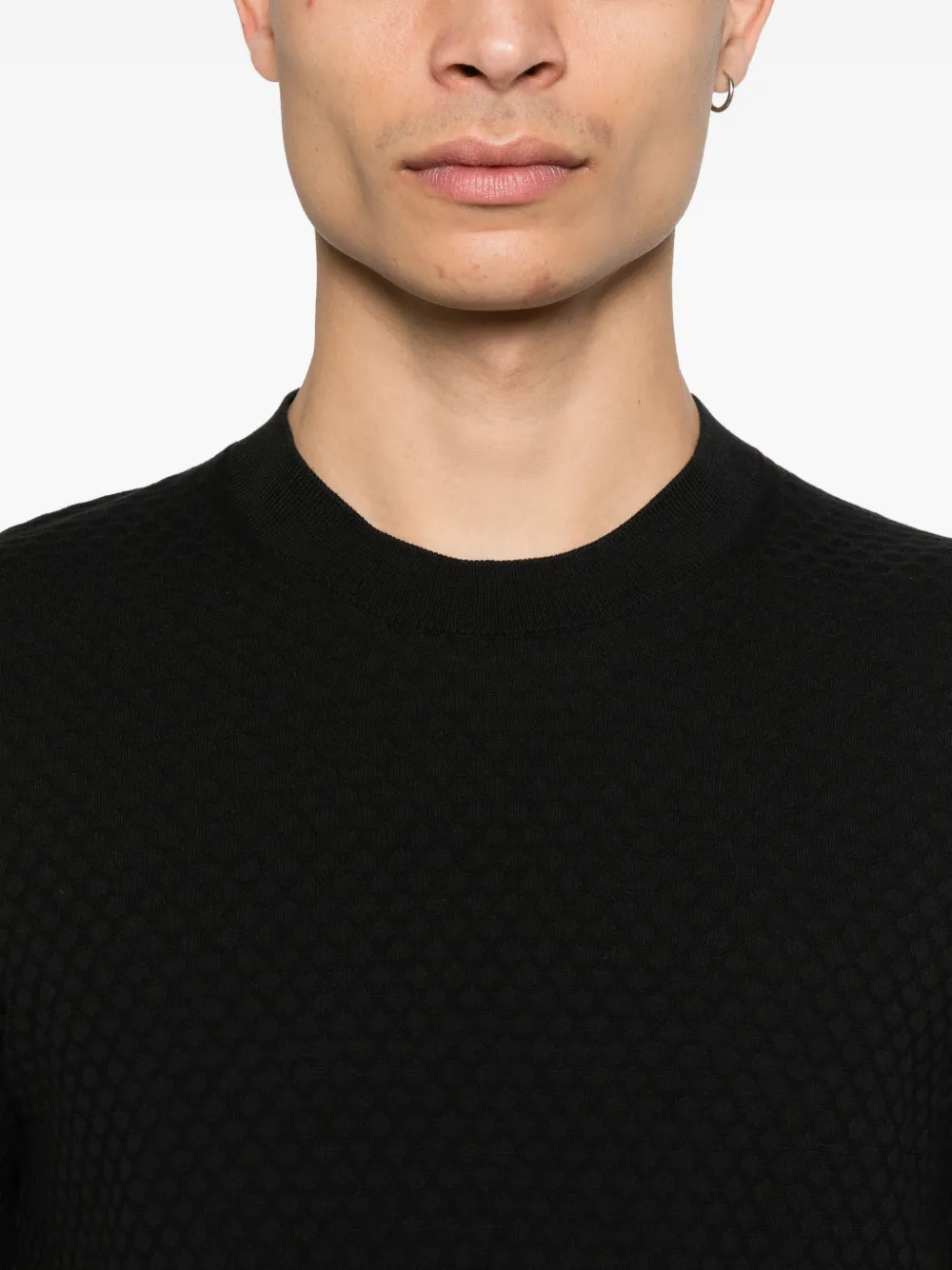 Textured Short-Sleeved Top