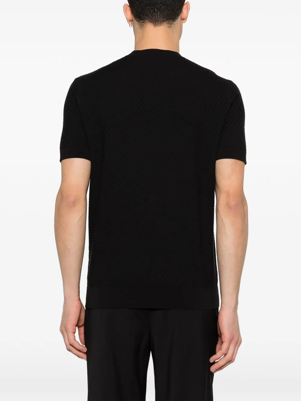 Textured Short-Sleeved Top