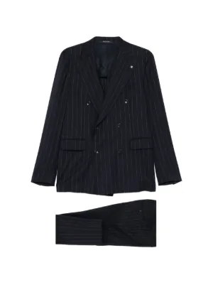Lardini ストライプ スーツ | ブルー | FARFETCH JP